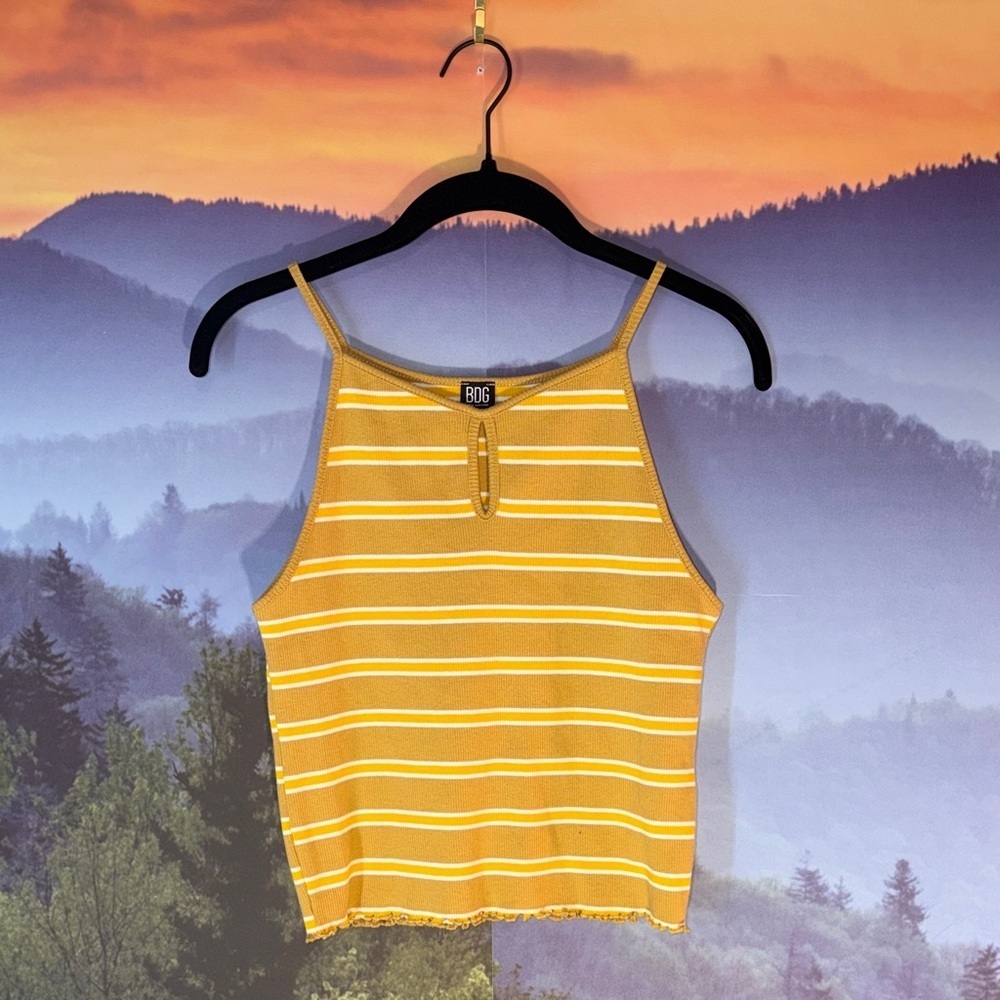 BDG Mustard and White Striped Camisole